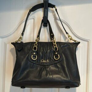 Coach black soft leather bag